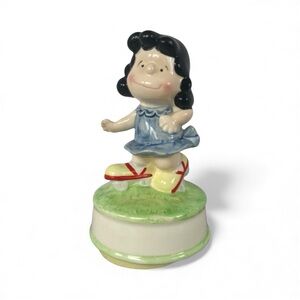 Vintage Lucy Peanuts Music Box Ceramic by SCHMID Japan RARE 1966 VIDEO plays